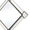 Diamond Shaped Beveled Accent Wall Mirror with Mirror Inserts, Silver