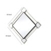 Diamond Shaped Beveled Accent Wall Mirror with Mirror Inserts, Silver