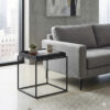 24022026699e1031d6707.jpeg Bixy 24 Inch Side End Table, Black Tray Top, Open Cubic Metal Frame