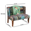 ABH-32342-BIRD_6 Vesta Bird Collage Print Settee, Multicolor
