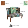 ABH-32342-BIRD_7 Vesta Bird Collage Print Settee, Multicolor