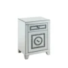 BM000208 Accent Table with 2 Storage Drawers and Safety Top Feature, White
