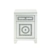 BM000208_1 Accent Table with 2 Storage Drawers and Safety Top Feature, White