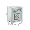BM000208_4 Accent Table with 2 Storage Drawers and Safety Top Feature, White