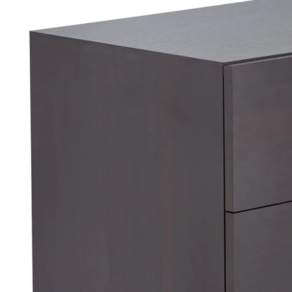 BM154630_5 Rectangular Wood & Metal Nightstand By Elms, Brown & Chrome