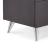 BM154630_6 Rectangular Wood & Metal Nightstand By Elms, Brown & Chrome