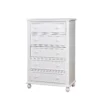 Wooden 5 Drawers Chest, White