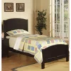 Wooden Twin Size Bed With Headboard And Footboard, Black