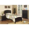Wooden Twin Size Bed With Headboard And Footboard, Black