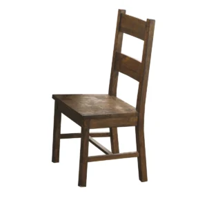 BM168098 Chambr Armless Wooden Dining Side Chair, Rustic Golden Brown, Set of 2