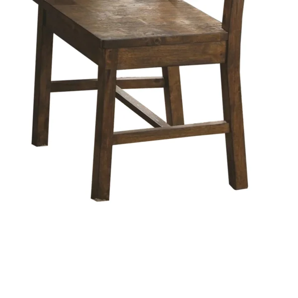 BM168098_2 Chambr Armless Wooden Dining Side Chair, Rustic Golden Brown, Set of 2
