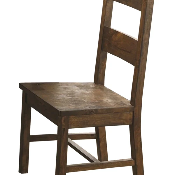 BM168098_3 Chambr Armless Wooden Dining Side Chair, Rustic Golden Brown, Set of 2
