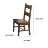BM168098_4 Chambr Armless Wooden Dining Side Chair, Rustic Golden Brown, Set of 2