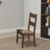 BM168098_5 Chambr Armless Wooden Dining Side Chair, Rustic Golden Brown, Set of 2