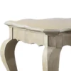 Wooden End Table with Lower Shelf in Antique Taupe Silver Finish