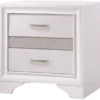 BM182734 Wooden Nightstand with Hidden Jewelry Tray, White
