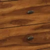 Wooden Nightstand with 2 Drawers, Dark Walnut Brown