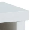 Finely Designed Contemporary Solid Wood Night Stand, Glossy White