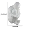 BM334799_4_8f503879-85f6-4bf1-8f22-20b53c30fbf3 Roy Abstract Contemplative Man Figurine, White Resin Art, 27 Inch