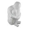 BM334799_a2842a98-160b-45a5-b3f8-b43f1e97feda Roy Abstract Contemplative Man Figurine, White Resin Art, 27 Inch