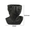 BM334806_4_fefc1138-0dad-4d68-aeb8-de9448a2b913 Kylz Decor Head Garden Planter, 23 Inch, Wide Open Top, Black Resin