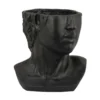 BM334806_b4924e87-50e3-4605-bc3d-0a77bc6f0823 Kylz Decor Head Garden Planter, 23 Inch, Wide Open Top, Black Resin