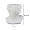 BM334807_4_412a43fc-e59e-4bee-b77e-de4335babe26 Kylz Decor Head Garden Planter, 23 Inch, Wide Open Top, White Resin