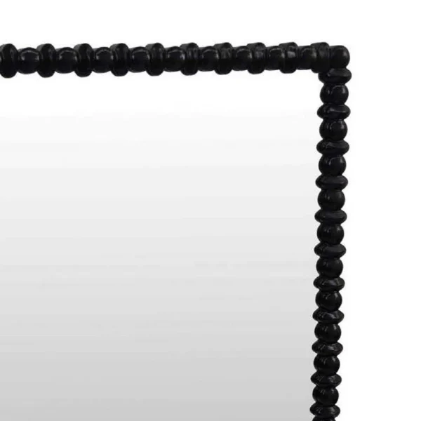 BM334811_2_57df1138-4afd-4b1b-aa7c-d48a116d8bde Perz Wall Mirror, 42 Inch, Square Frame, Black Beaded Wood Frame