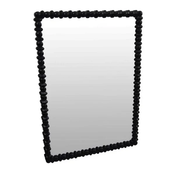 BM334811_b11c5336-8173-4756-827d-e780bd1ff239 Perz Wall Mirror, 42 Inch, Square Frame, Black Beaded Wood Frame