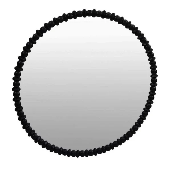 BM334813_862e5410-6cb9-472a-9165-8a8be19ad5cc Perz Wall Mirror, 36 Inch Round with Black Beaded Wood Frame