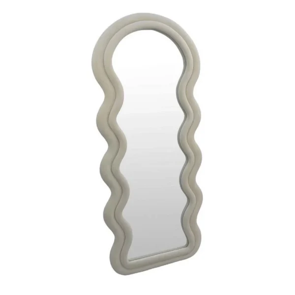 BM334814_7dc4327e-fa0c-4ad9-adbc-1cef3981bf36 Izy Floor Mirror, 63 Inch, Light Beige Wavy Abstract Frame, Wood