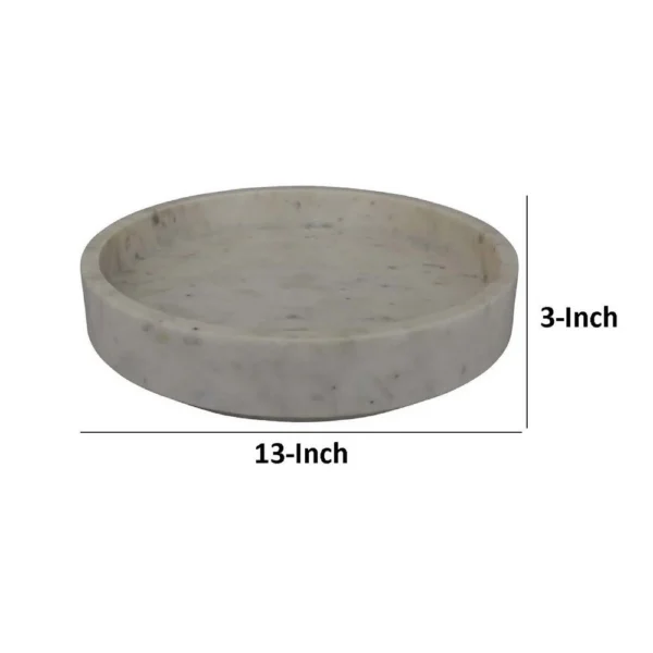 BM334819_4_876b3249-81da-4a6f-9601-37fdac14c3aa Accent Decorative Bowl, Tray Edge Antique Style White Marble, 13 Inch