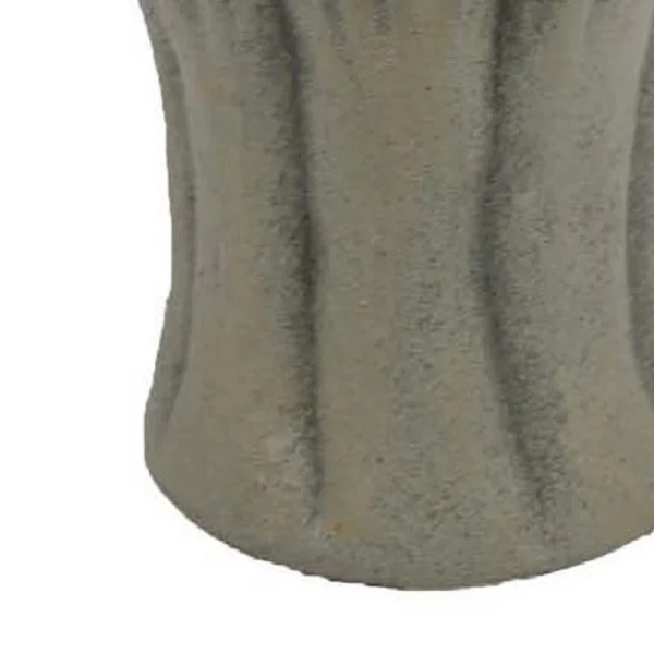 Decorative Vase, Organic Sea Design, Floral Details, Green Ceramic