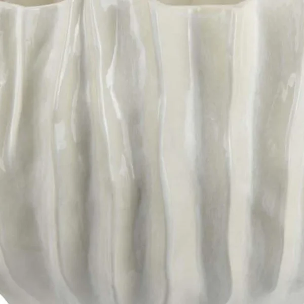 BM334886_1_c2c90814-c2fc-4f16-aae8-8c721be57cb5 Esam Decorative Planter, Textured Ceramic Body, 19 Inch White