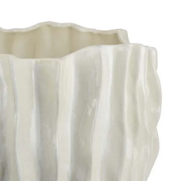 BM334886_2_52c47862-d8ab-4507-8815-3d658450c748 Esam Decorative Planter, Textured Ceramic Body, 19 Inch White