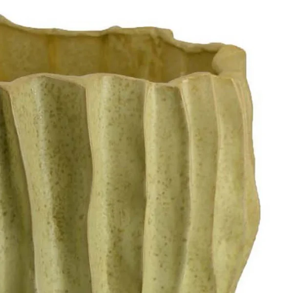 BM334887_2_18188af9-c546-49f8-907c-59499eb7fc03 Esam Decorative Planter, Textured Ceramic, 19 Inch Yellowish Green