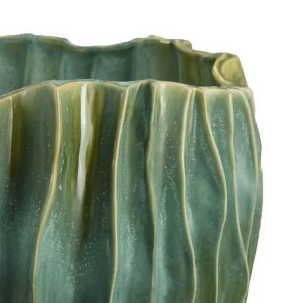 Esam Decorative Planter, Textured Ceramic Body, 19 Inch Dark Blue