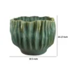 Esam Decorative Planter, Textured Ceramic Body, 19 Inch Dark Blue