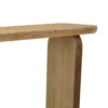Console Table, Rounded Edge Top with Arch Legs, 55 Inch Brown Wood