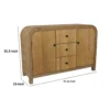 Aki Storage Cabinet Dresser, 3 Drawers and 2 Doors, 47 Inch Brown Wood