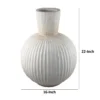 BM334926_4_33bf1902-ae2f-41a8-9fce-56b64f9091cb Gany Decorative Vase, Spherical Bottom, 22 Inch Weathered White Resin