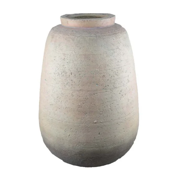 BM334934_dc0c71d3-4fbc-4a88-8c1d-c084b33b0c68 Kilu Decorative Vase, Rugged Texture, 24 Inch Metallic Gray Resin