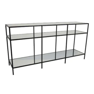 BM334940_ea03cd97-e6b4-48da-b2d0-4424f3f4fde7 Woly Plant Stand Rack, 2 Glass Shelves, 59 Inch Industrial Black Metal
