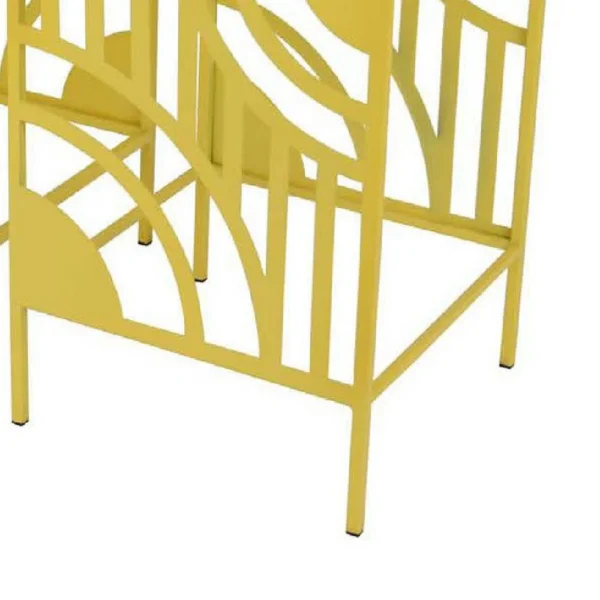 Percy Plant Stand Table Set of 2, Marble Top, Gold Metal 26, 24 Inch