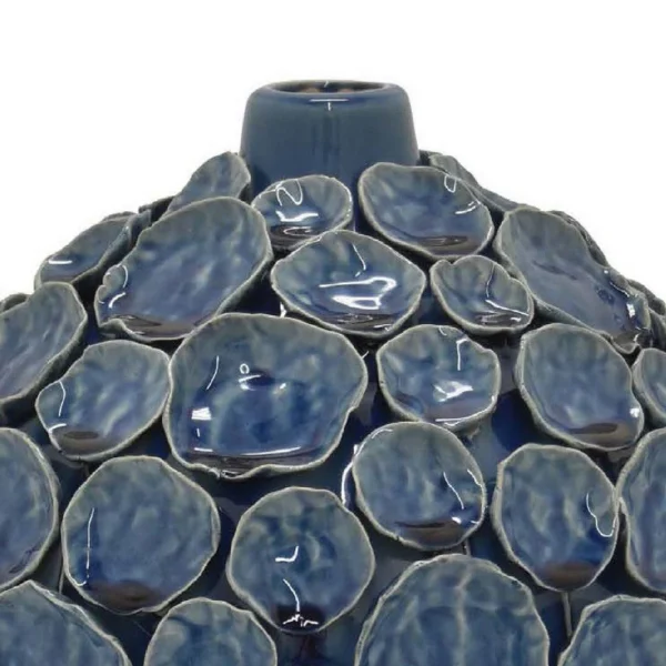 BM335046_2_d0f4f723-b9cb-4dff-8064-57dcf6329f4f Remus Accent Vase with Raised Pebble Pattern, Glazed Blue Ceramic
