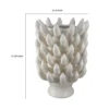 Joseph Accent Vase with Tiered Flame Accents, Ivory Ceramic 17 Inch