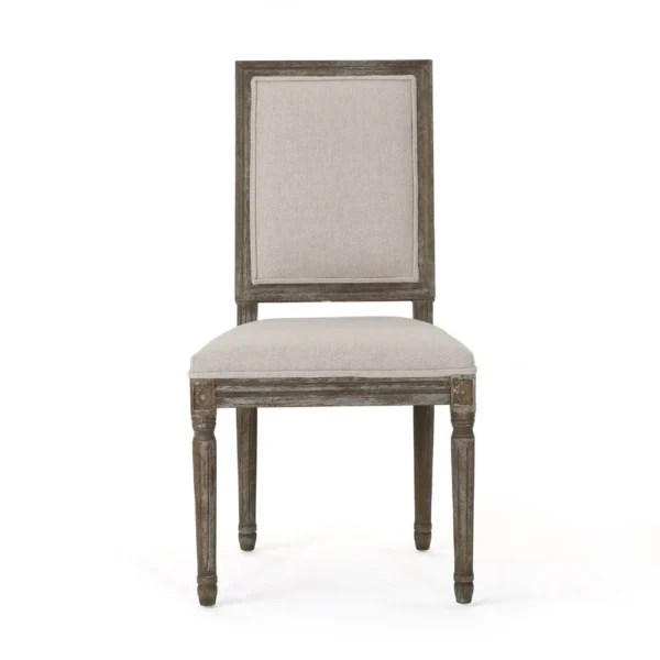 BM335108_1_2ca95097-ffd0-438e-b0a8-76095449aed5 Side Dining Chair Set of 2, Wheat Beige Polyester, Distressed Brown