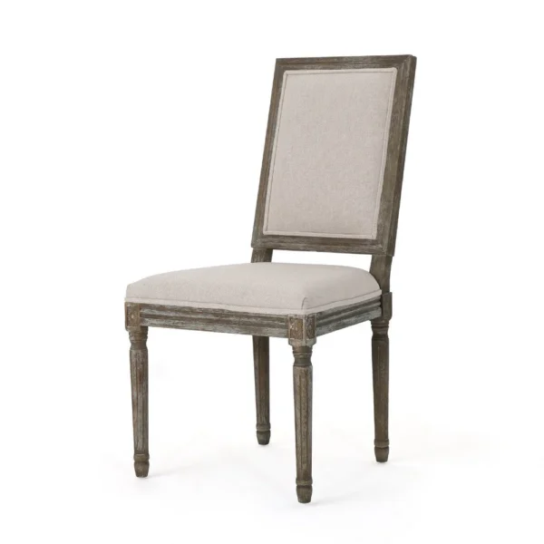 BM335108_3_d4d2889c-5b1f-4178-833f-ae3f1ee664fe Side Dining Chair Set of 2, Wheat Beige Polyester, Distressed Brown