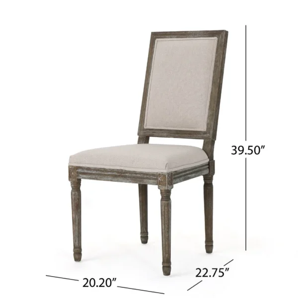 BM335108_4_66108b21-ce6f-4e7d-9142-232320a6a7a0 Side Dining Chair Set of 2, Wheat Beige Polyester, Distressed Brown