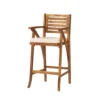 BM335116_1_8b9a9c11-e63a-419a-8bdc-4d2dbc57e452 Olen Outdoor Barstool Chair Set of 2, Beige Polyester Brown Solid Wood